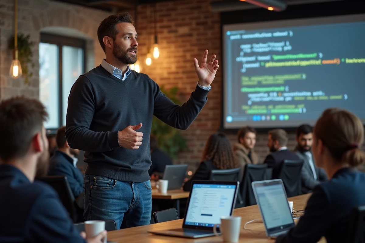 Homme animateur lors d