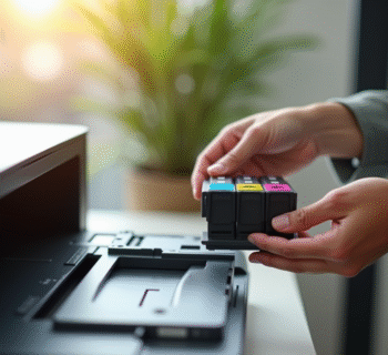 Insertion de cartouches Canon C570XL et C571XL dans une imprimante moderne