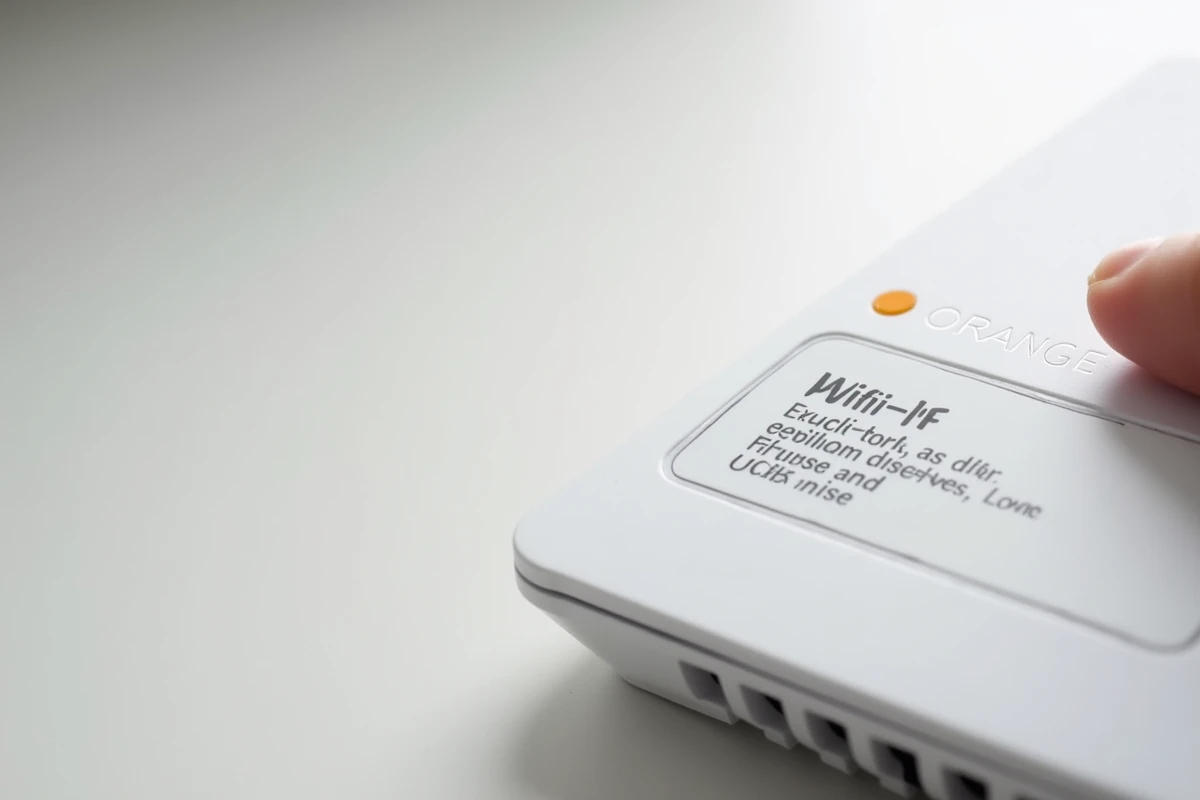 Gros plan de l'étiquette au dos d'une Livebox Orange affichant la clé de sécurité réseau et le nom du Wi-Fi