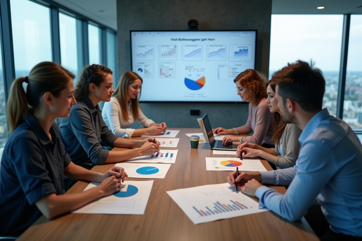 Équipe diversifiée en réunion d