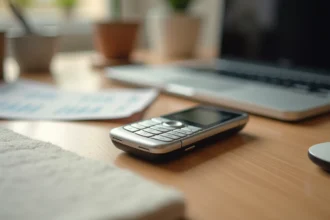 Nokia 8800 en acier brossé posé sur un bureau en bois avec des comparatifs de prix en ligne