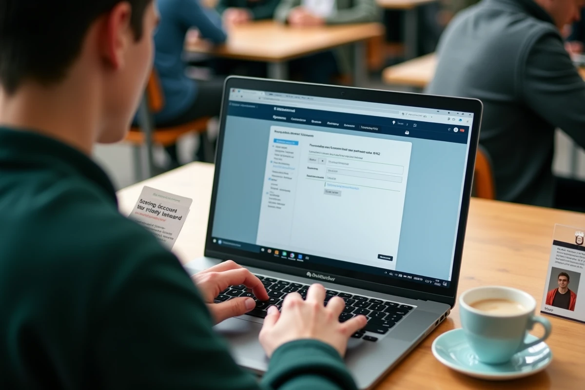 Étudiant paramétrant Thunderbird avec les paramètres IMAP et SMTP du webmail de l'Université de Nantes